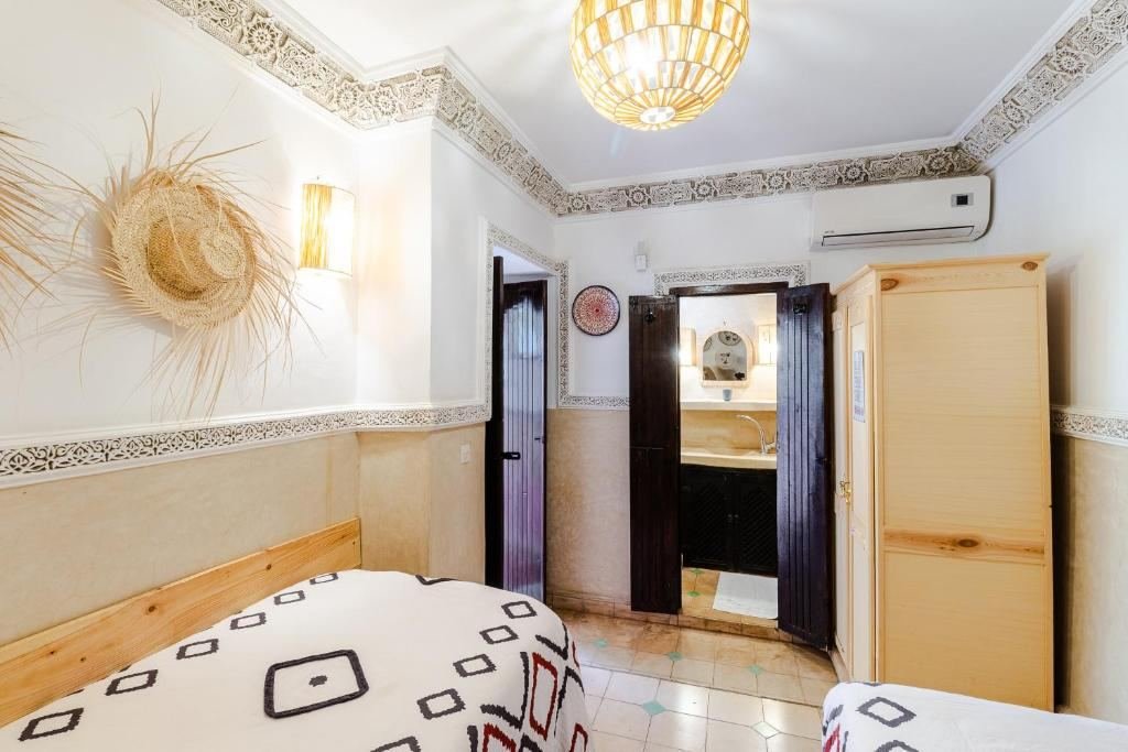 Chambre Lits Jumeaux du Riad Davina avec deux lits simples